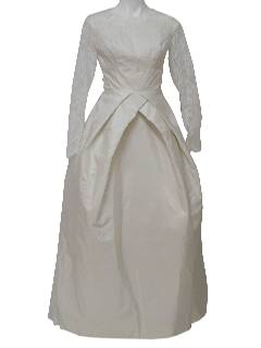1960's Womens Wedding Maxi Dress