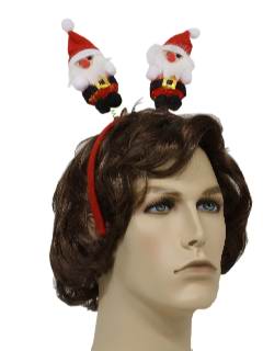 1990's Unisex Ugly Christmas Accessories - Santa Head Bopper Hat