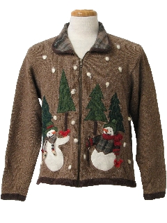 1980's Womens Country Kitsch Ugly Christmas Sweater
