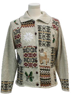 1990's Womens Country Kitsch Ugly Christmas Sweater