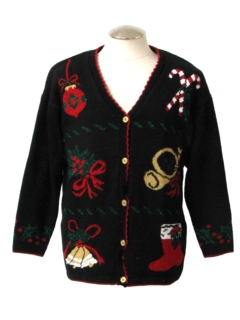 1980's Unisex Cardigan Ugly Christmas Sweater 
