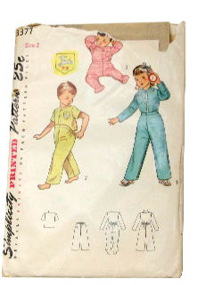 1950's Unisex/Childs Sewing Pattern