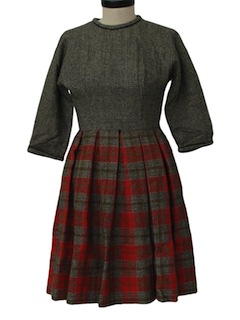 1950's Womens Fab Fifties Wool Dress
