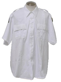 1990's Mens Police Style Work Shirt