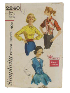 1950's Womens Pattern 