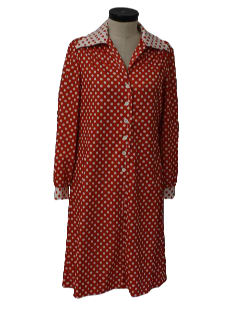1970's Womens Kay Windsor Mod Knit Dress