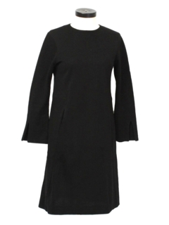 1960's Womens Rudi Gernreich Designer Mod Wool Gabardine A-Line Dress
