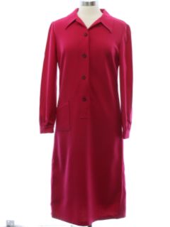 1960's Womens Mod Pendleton Wool A-Line Dress
