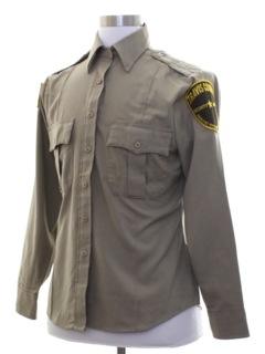 1990's Mens Police Style Work Shirt