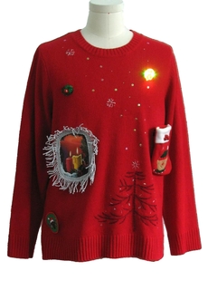 1980's Unisex Hand Embellished Ugly Christmas Sweater