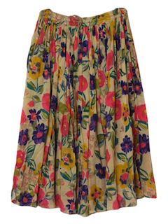 1990's Womens Hippie Style Broomstick Skirt