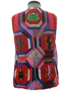 1980's Womens Patchwork Vest