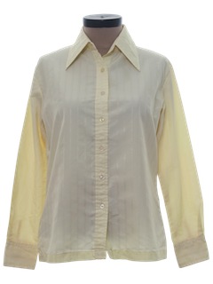 1970's Womens Solid Disco Shirt