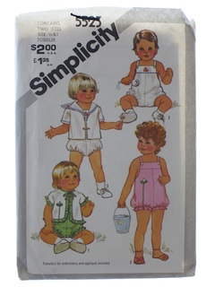 1980's Unisex Childs Pattern