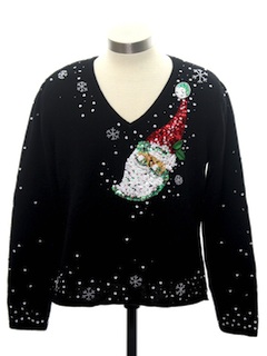 1990's Womens or Girls Ugly Christmas Cocktail Sweater