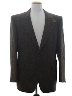 1970's Mens Designer Wool Blazer Sport Coat Jacket