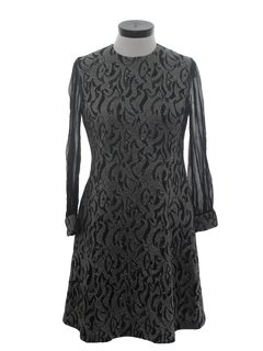 1960's Womens Mod Knit Cocktail Dress