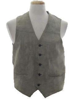 1990's Mens Leather Vest