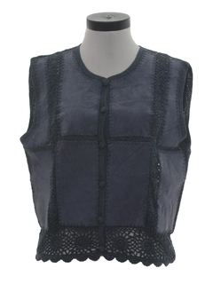 1980's Womens Totally 80s Suede Vest