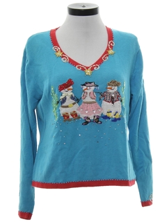 1990's Womens Western Ugly Christmas Sweater
