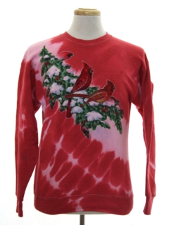 1980's Unisex Hand Tie Dyed Ugly Christmas Sweatshirt