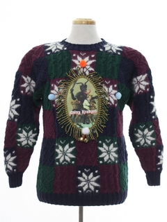 1990's Womens Vintage Krampus Ugly Christmas Sweater