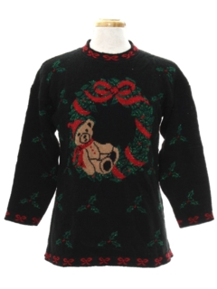 1980's Unisex Vintage Bear-riffic Ugly Christmas Sweater