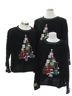 1980's Unisex Ugly Christmas Matching Set of Three Sweaters