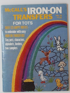 1970's Unisex Iron on Transfers Craft Pattern Book