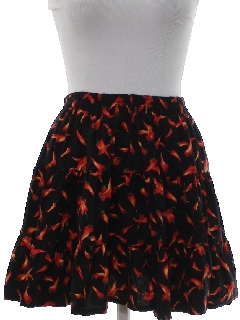 1980's Womens Totally 80s Mini Square Dance Skirt
