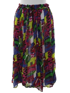 1990's Womens Wicked 90s Bold Broomstick Skirt