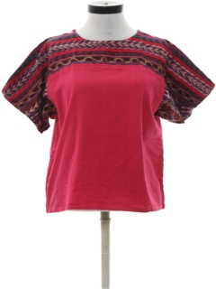 1980's Womens Guatemalan Style Shirt