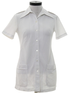 1970's Womens Uniform Nurse Shirt
