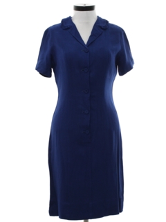 1950's Womens Nancy Greer Cotton Linen Dress