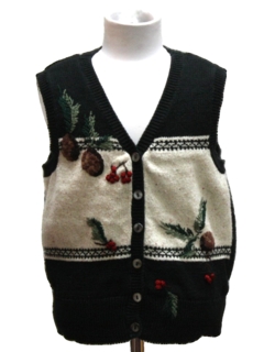 1990's Womens/Girls Ugly Christmas Sweater Vest