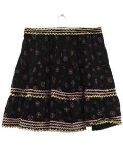 1960's Womens Square Dance Mini Skirt