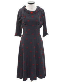 1940's Womens Fab 40s Swing Dress