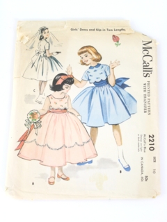 1950's Womens/Girls Pattern