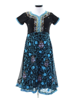 1990's Womens Embroidered Dress