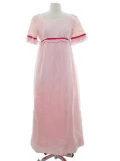 1960's Womens Emma Domb Prairie Inspired Designer Prom or Cocktail Maxi Dress