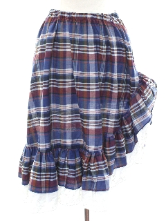 1970's Womens Plaid Skirt