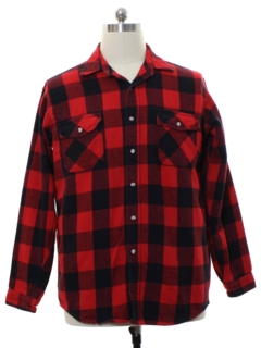1980's Mens Lumberjack Plaid Flannel Shirt