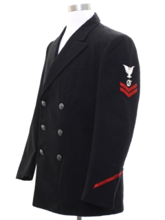 1970's Mens Navy Military Jacket