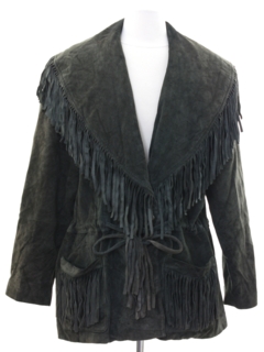 1980's Womens Fringed Suede Leather Jacket