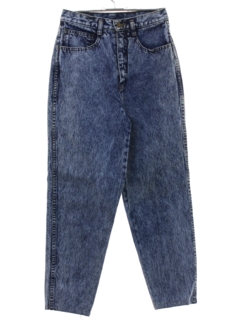 1980's Womens Acid Washed Highwaisted Denim Jeans Pants