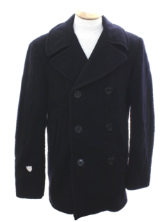 1970's Mens Wool Pea Coat Jacket