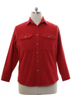 1980's Mens Chamois Cloth Flannel Shirt