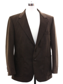 1970's Mens Faux Suede Blazer Style Sport Coat Jacket