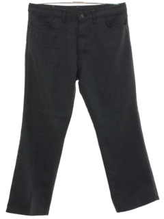 1970's Mens Wrangler Dark Grey Jeans-cut Pants