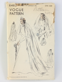 1950's Womens Vogue Bridal Sewing Pattern